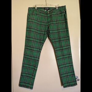 Tripp Dan Goodman Green Plaid Jeans Hot Topic